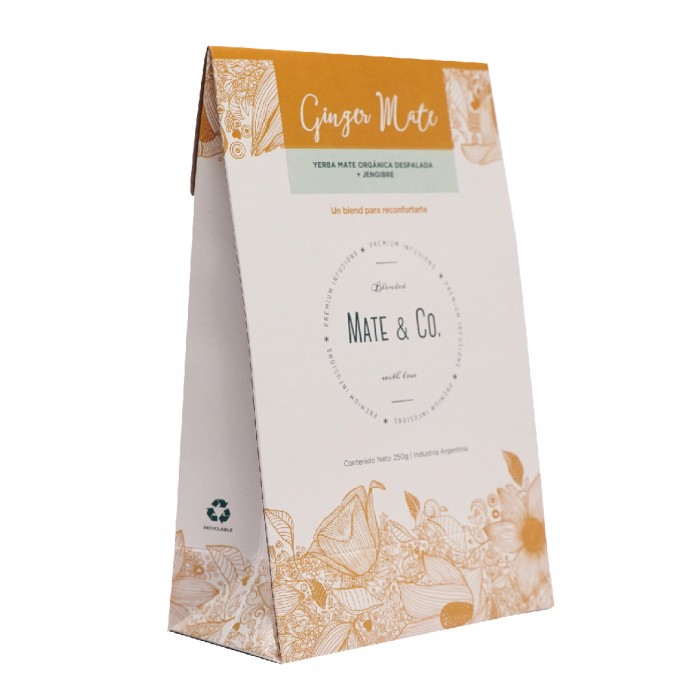 YERBA MATE ORGÁNICA MATE & CO GINGER 250GR BOLSA