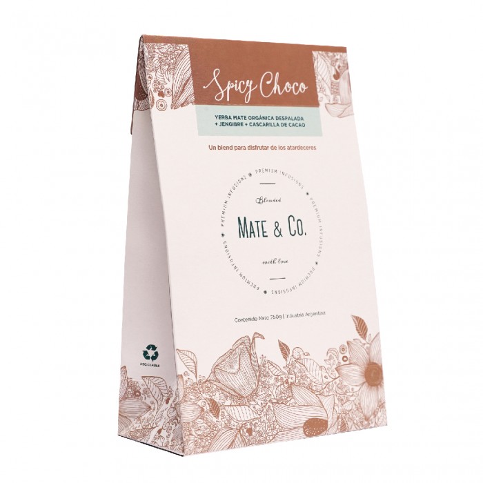 YERBA MATE ORGÁNICA MATE & CO SPICY CHOCO 250GR BOLSA