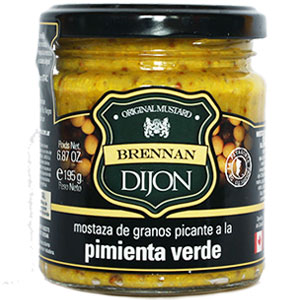 MOSTAZA BRENNAN PIMIENTA VERDE CON GRANOS X 200 GR