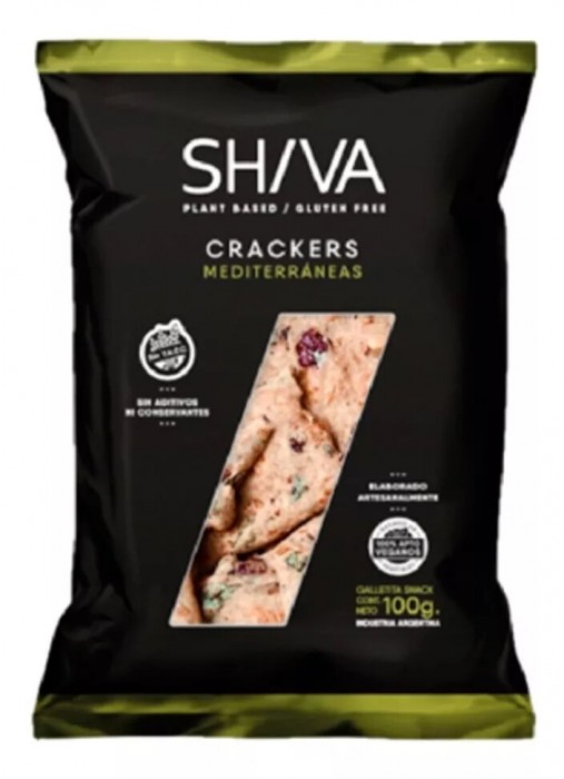 CRACKERS SHIVA MEDITERRÁNEAS SIN TACC X 100 GR