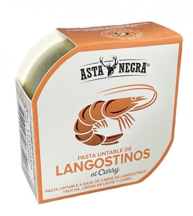 PASTA UNTABLE LANGOSTINOS AL CURRY ASTA NEGRA 80G