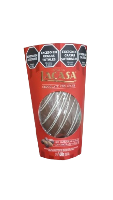 HUEVO PASCUA LACASA C/LECHE 160G C/ALMENDRAS BAÑADAS