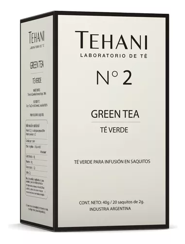 TÉ TEHANI GREEN TEA N°2 20 SAQUITOS 40G