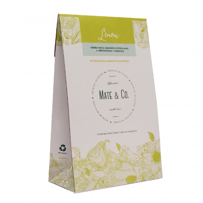 YERBA MATE ORGÁNICA MATE & CO LEMON X 250 GR BOLSA