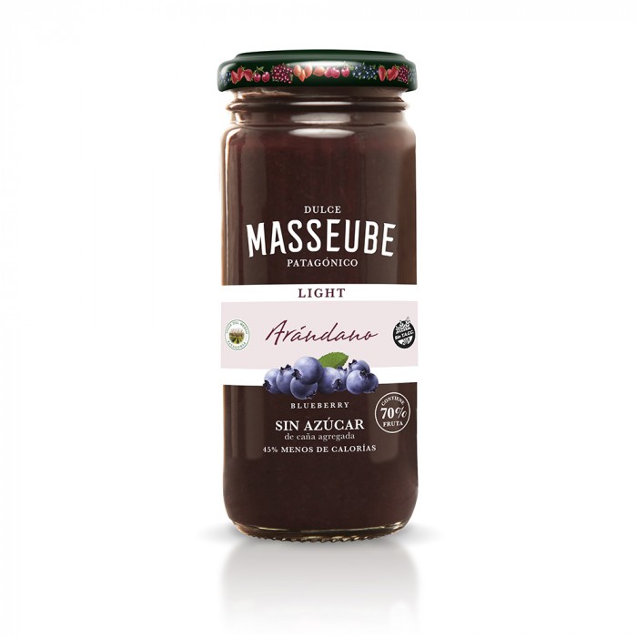 MERMELADA MASSEUBE LIGHT DE ARÁNDANOS SIN TACC X 260 GR