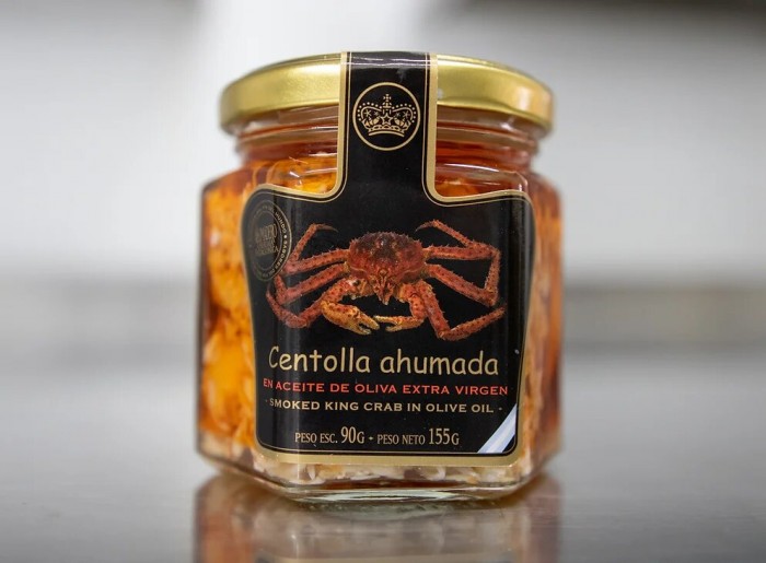 CENTOLLA AHUMADA EN ACEITE DE OLIVA X 155 GR