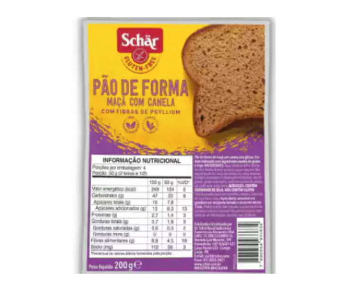 PAN CON MANZANA Y CANELA SCHAR SIN TACC 200 GR
