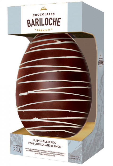 HUEVO DE PASCUAS CHOCOLATES BARILOCHE FILETEADO X 220 GR