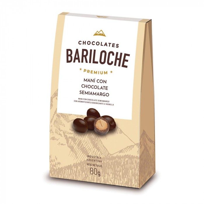 MANI CON CHOCOLATE SEMIAMARGO BARILOCHE 80G