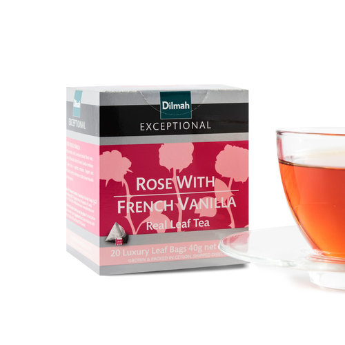 TÉ DILMAH EXCEPTIONAL ROSE WITH FRENCH VAINILLA X 20 SAQ
