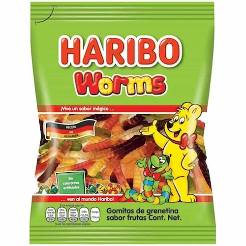 GOMITAS HARIBO WORMS X 160 GR