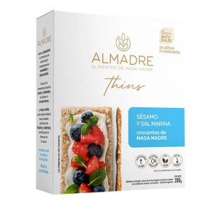 Almadre Thins Masa Madre Integral Crocante Sésamo Y Sal Marina 160gr