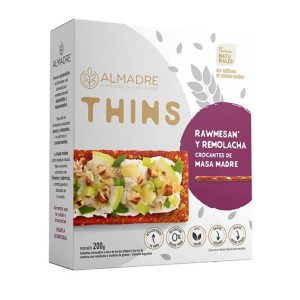 Almadre Thins Masa Madre Integral Rawmesan Y Remolacha 160gr