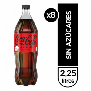 COCA COLA ZERO 2.25 PACK X8