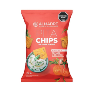 Almadre Pita Chips Masa Madre Tomate 115gr 