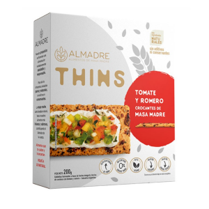Almadre Thins Masa Madre Integral Tomate Y Romero 160gr