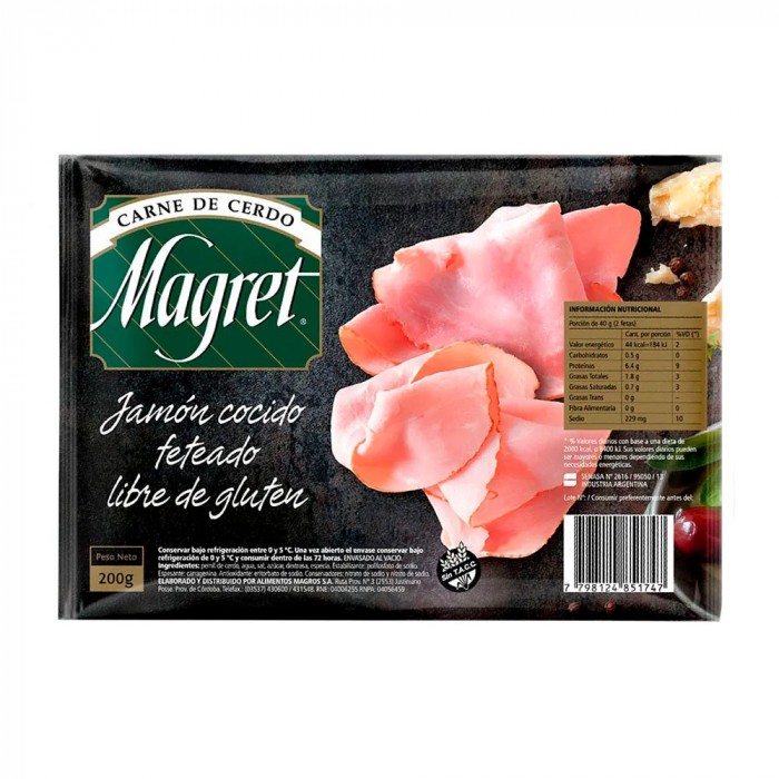 JAMON COCIDO FETEADO MAGRET 150GR