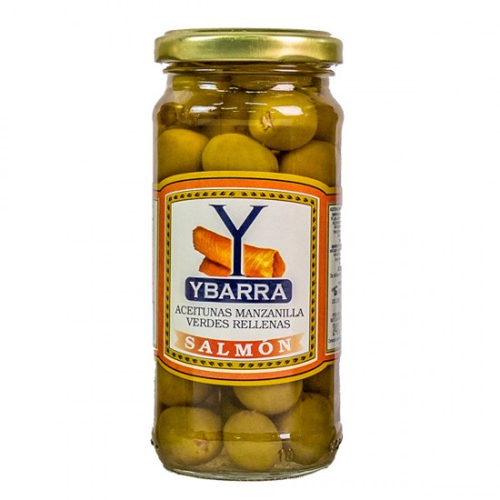 ACEITUNAS VERDES RELLENAS DE SALMÓN YBARRA