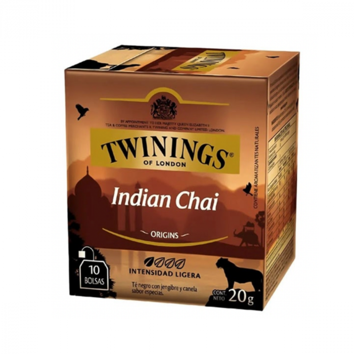 TÉ TWININGS INDIAN CHAI EN SAQUITOS X 10 U