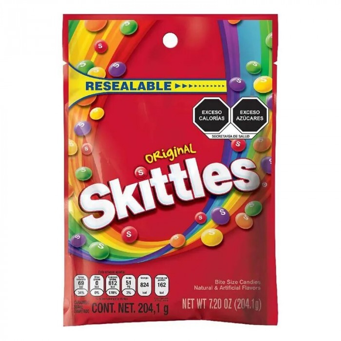 CARAMELOS MASTICABLES SKITTLES ORIGINAL X 204 GR