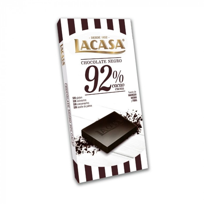CHOCOLATE LACASA DARK 92% CACAO X 100 GR