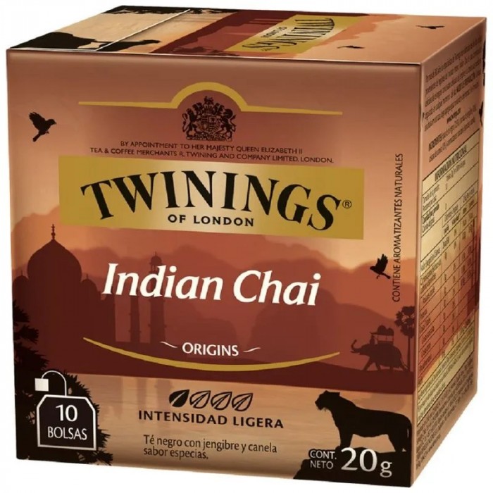 TÉ TWININGS INDIAN CHAI X 10 SAQ