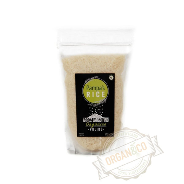 ARROZ PAMPA'S RICE ORGÁNICO INTEGRAL LARGO FINO X 500 GR