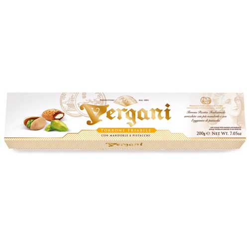 TURRON DURO VERGANI CON ALMENDRAS Y PISTACHO 200GR