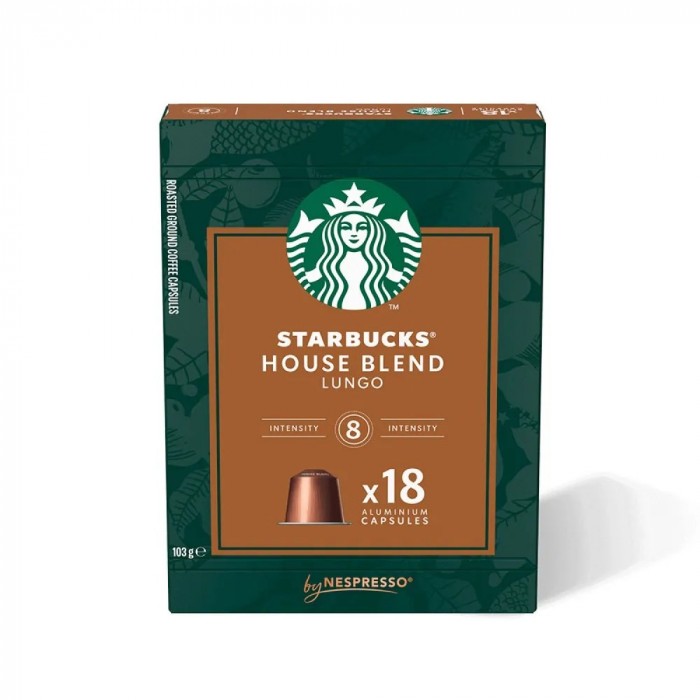 CAPSULAS STARBUCKS NESPRESSO  HOUSE BLEND X18