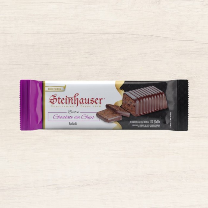 BUDIN STEINHAUSER DE CHOCOLATE BAÑADO EN CHOCOLATE X 250 GR