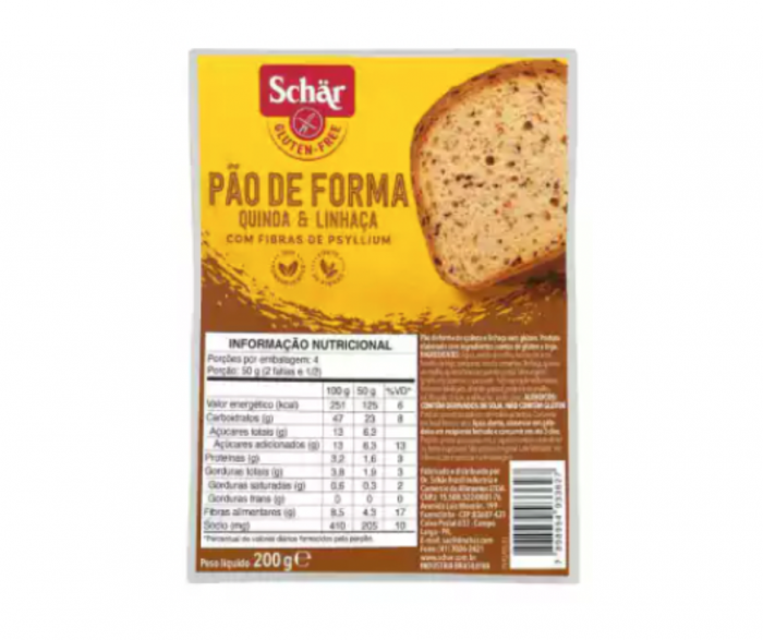 PAN DE QUINOA Y LINAZA SCHAR SIN TACC 200 GR