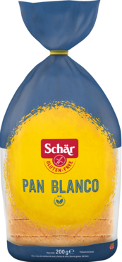 PAN BLANCO SIN GLUTEN SCHAR EN REBANADAS X 200 GR