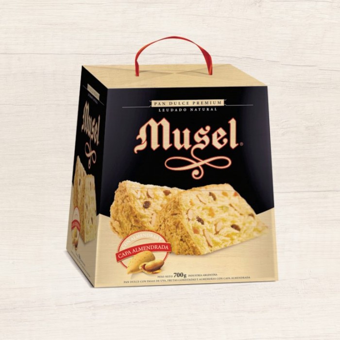 PAN DULCE MUSEL CON ALMENDRAS X 700 GR