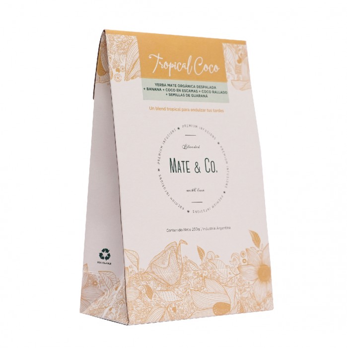 YERBA MATE ORGÁNICA MATE & CO TROPICAL COCO 250GR BOLSA